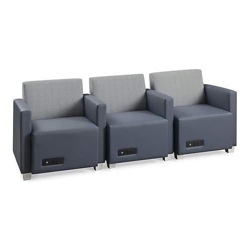 6-Piece Modular Reception Seating Set with AC Outlets