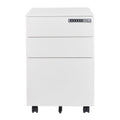 3-Tier Steel File Cabinet with Locking Storage