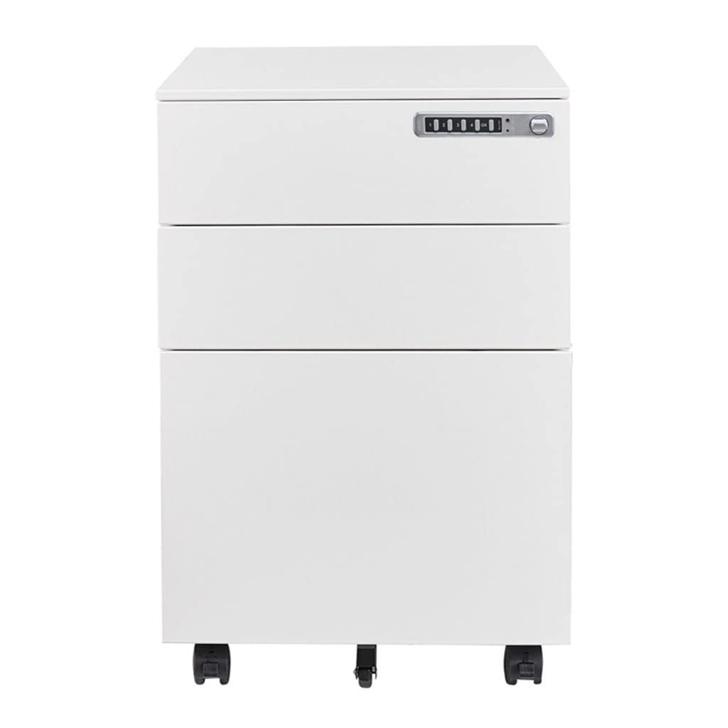 3-Tier Steel File Cabinet with Locking Storage