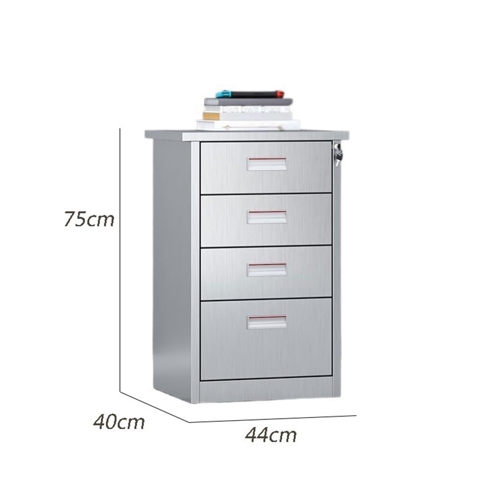Mobile Under-Desk File Cabinet with Drawers