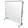 Double-Sided Magnetic Whiteboard Easel with Mobile Stand