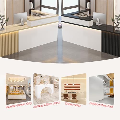 L-Shaped Reception Desk with Lockable Storage