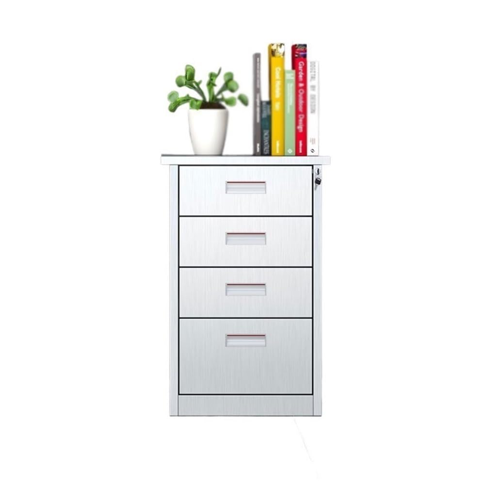 Mobile Under-Desk File Cabinet with Drawers