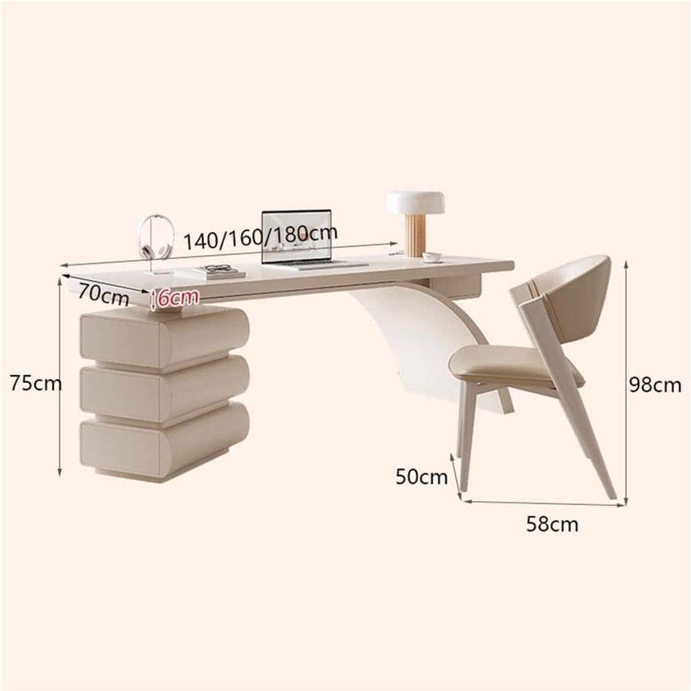 French-Style Desk with 3 Drawers