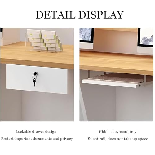 Compact L-Shaped Reception Desk with Lockable Drawers