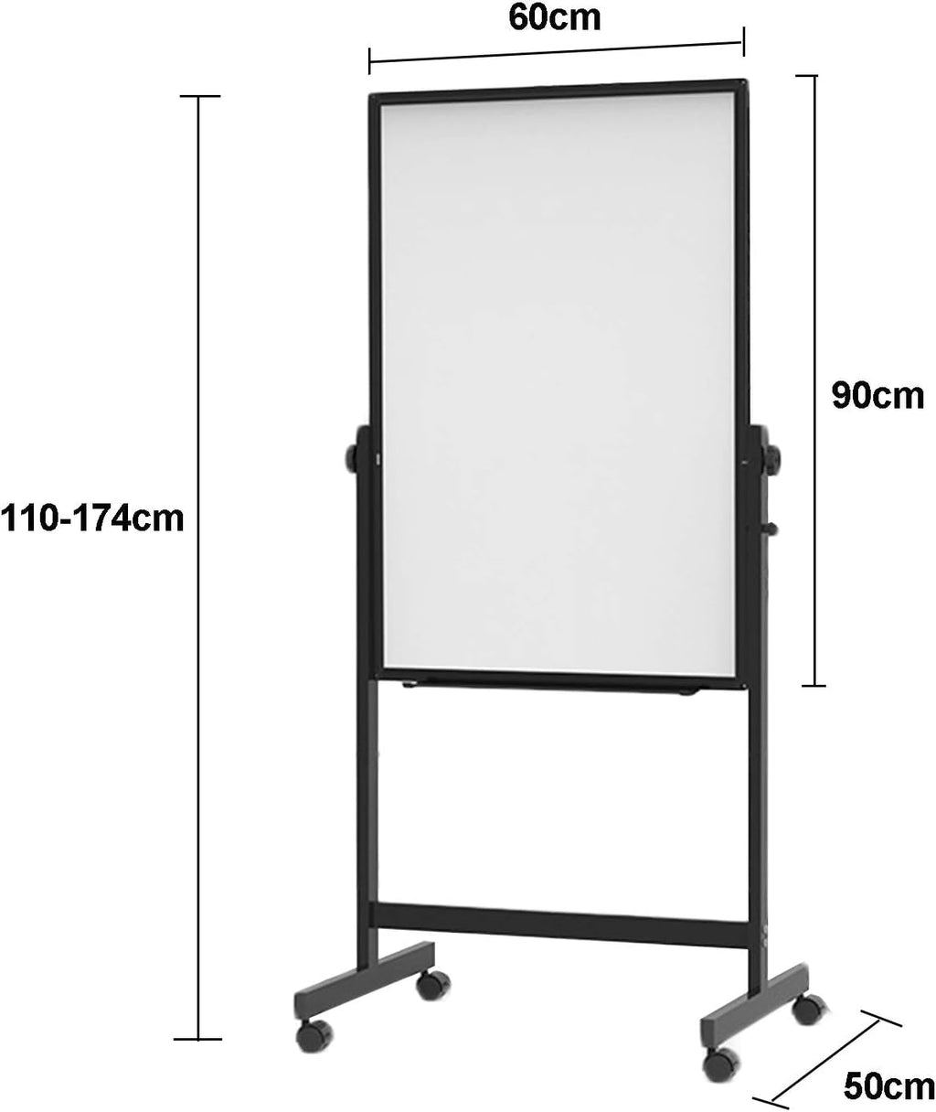 Mobile Double-Sided Magnetic Whiteboard with Stand
