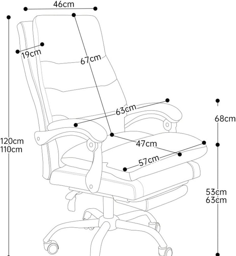 Executive PU Leather Office Chair with Footrest