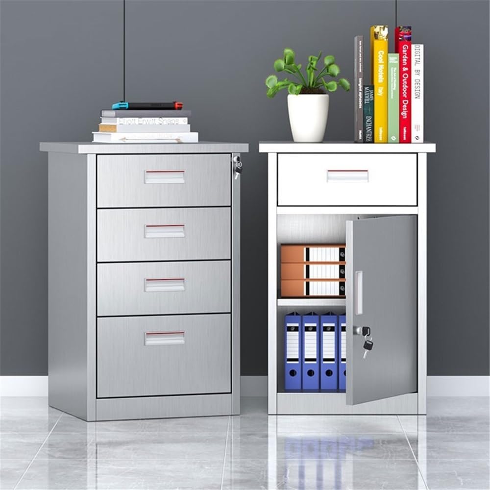 Mobile Under-Desk File Cabinet with Drawers