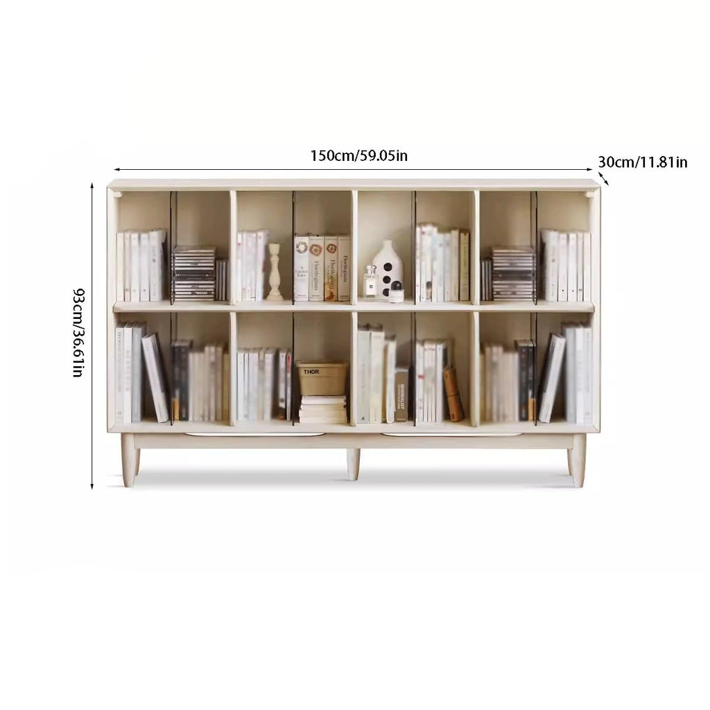 Solid Wood Open Bookcase Storage Shelf