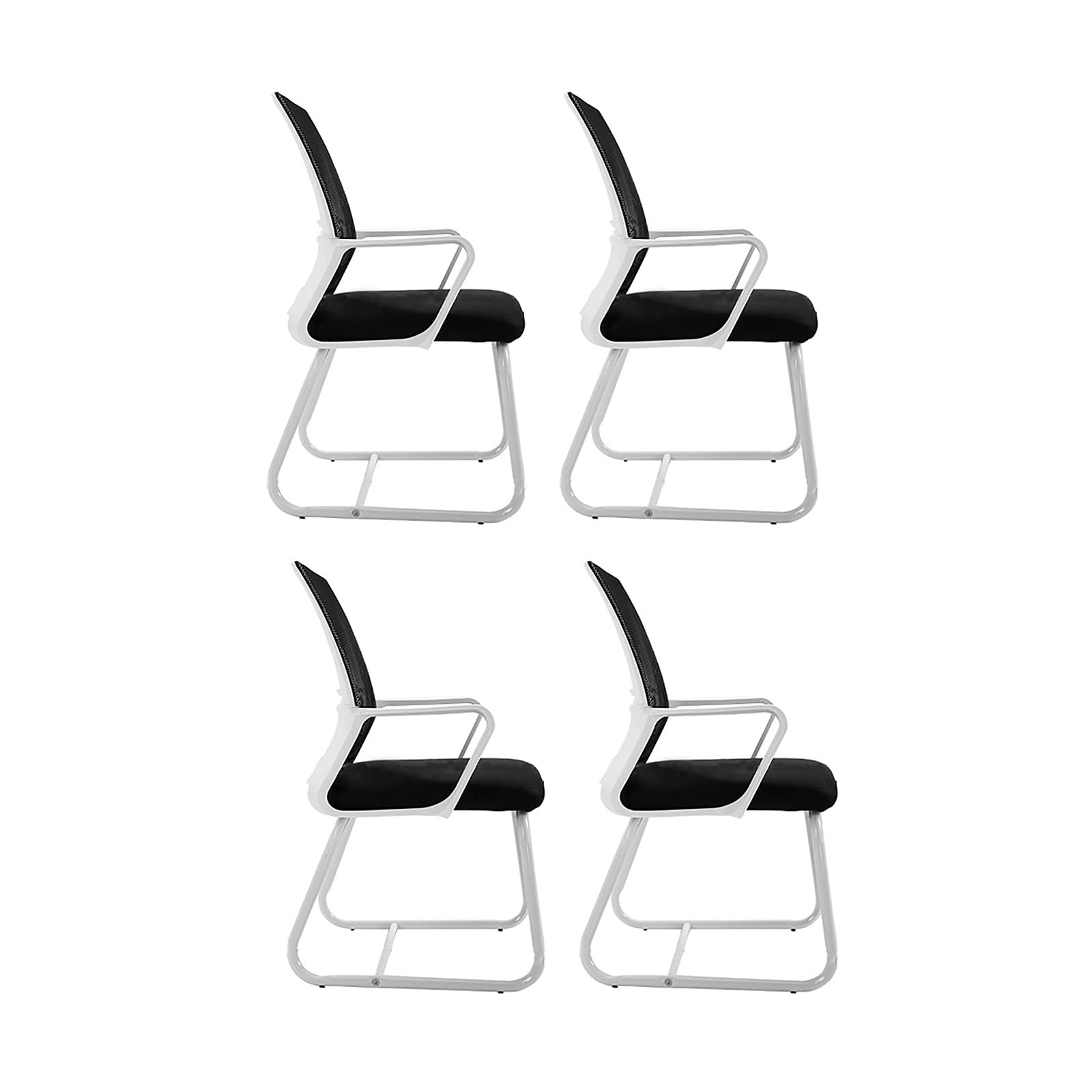 4-Piece Stackable Reception Chairs with Armrests