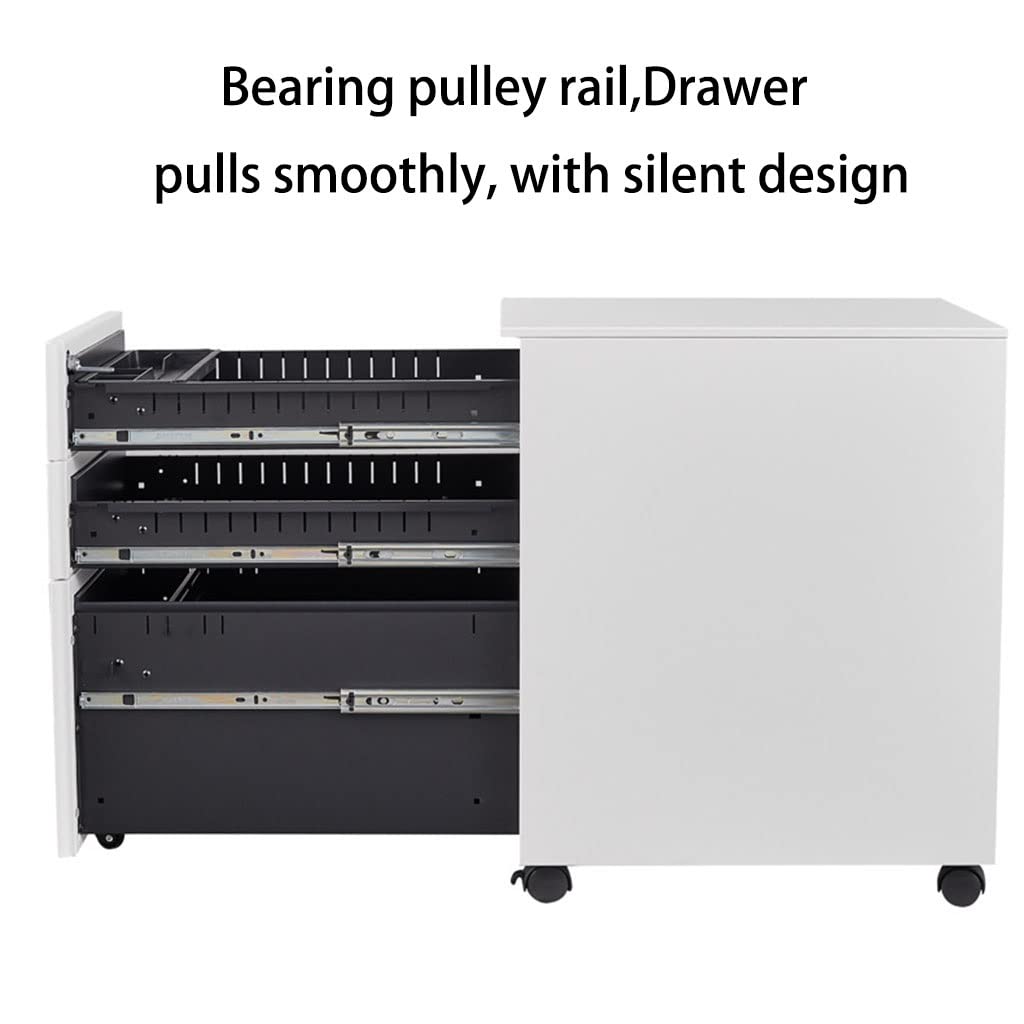 3-Tier Steel File Cabinet with Locking Storage