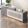 Compact L-Shaped Reception Desk with Lockable Drawers