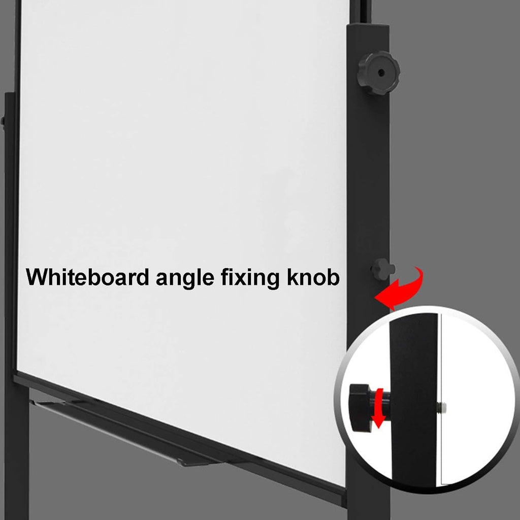 Mobile Double-Sided Magnetic Whiteboard with Stand