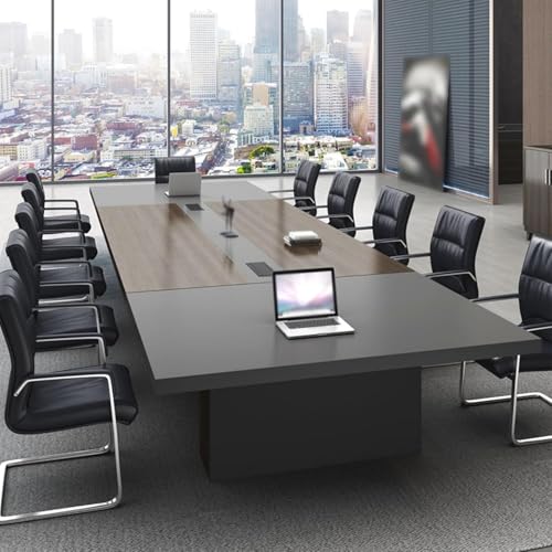 Large Conference Table with Cable Management