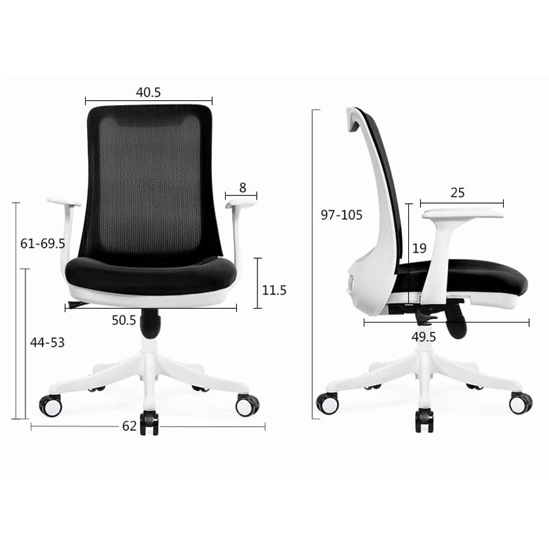 BBYYDS Home Computer Chair Ergonomic Office Lift Swivel Chairs Mesh Staff Chaise