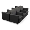 6-Piece Modular Reception Seating Set with AC Outlets