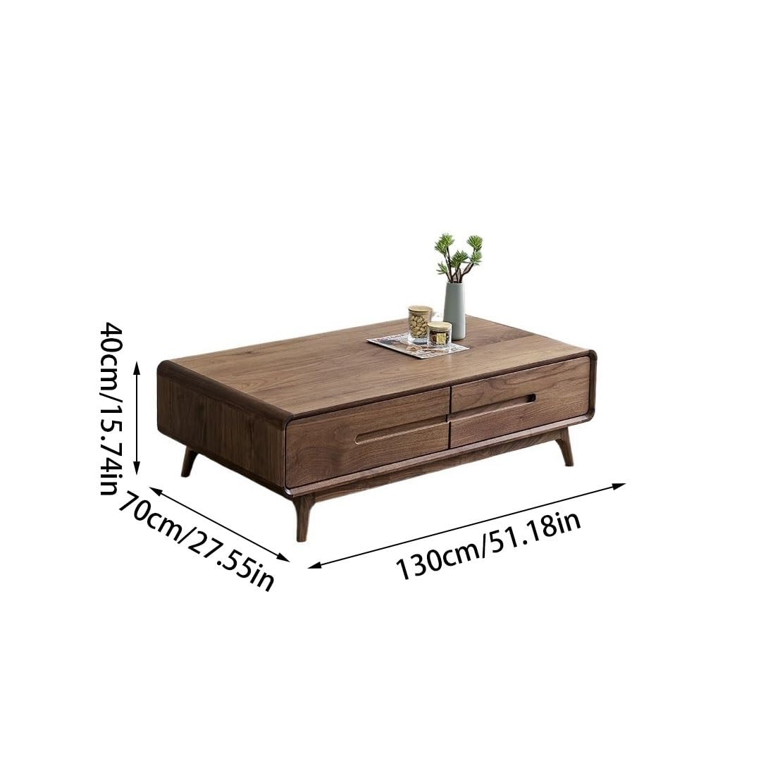 Black Walnut Coffee Table for Living Room