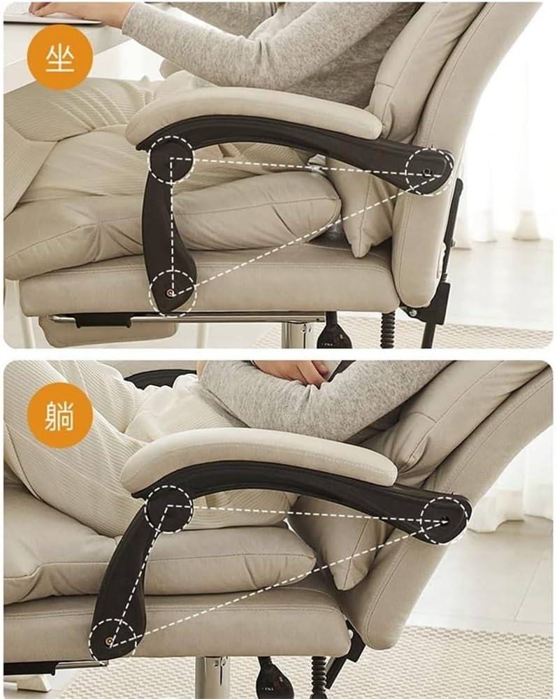 Executive PU Leather Office Chair with Footrest