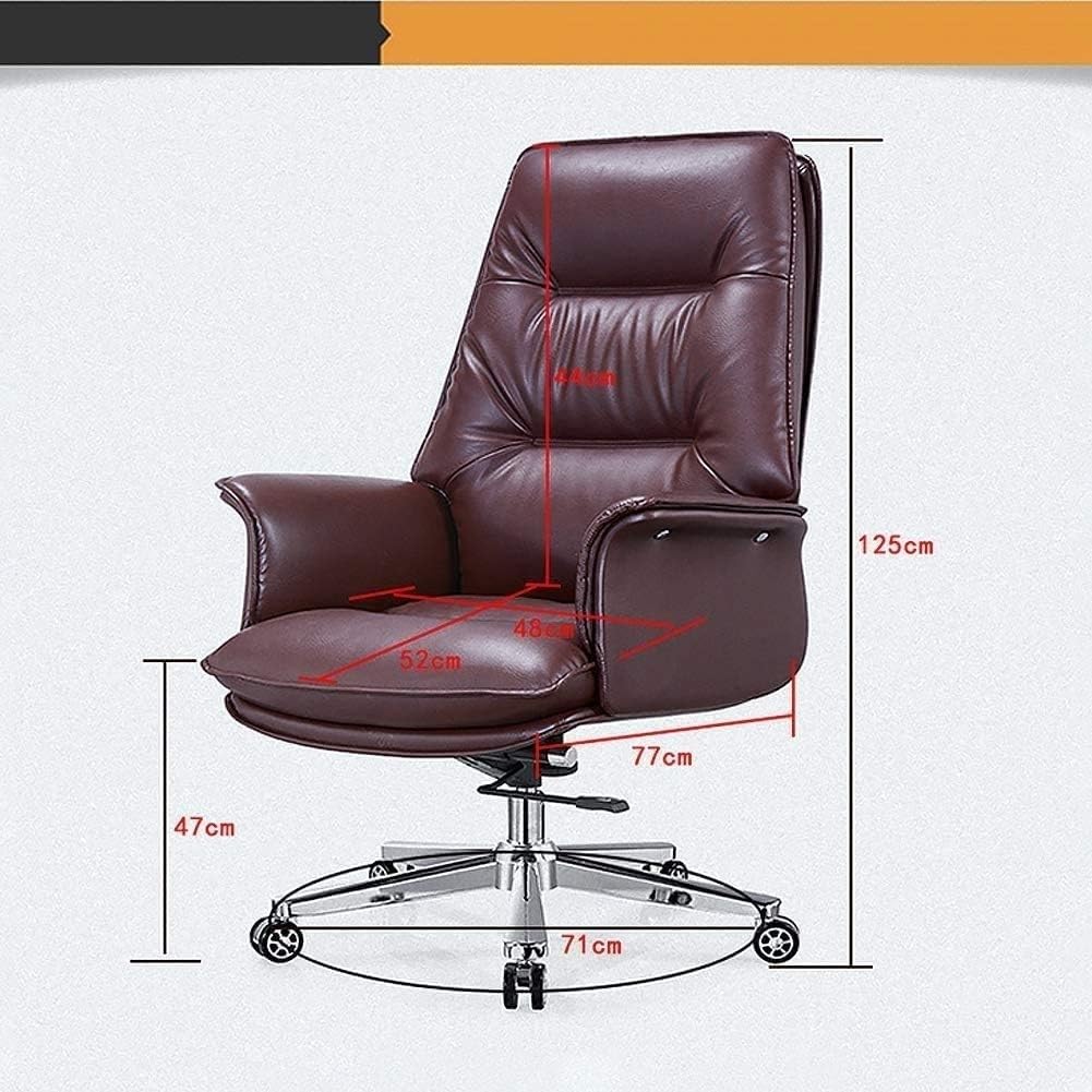 High-Back PU Leather Office Chair with Lumbar Support