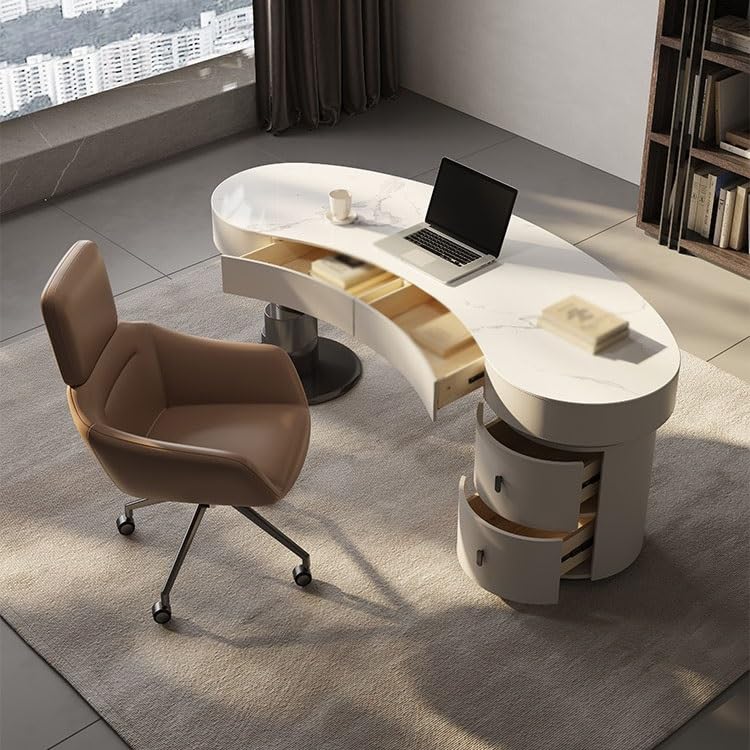 Minimalist Corner Rock Board Desk