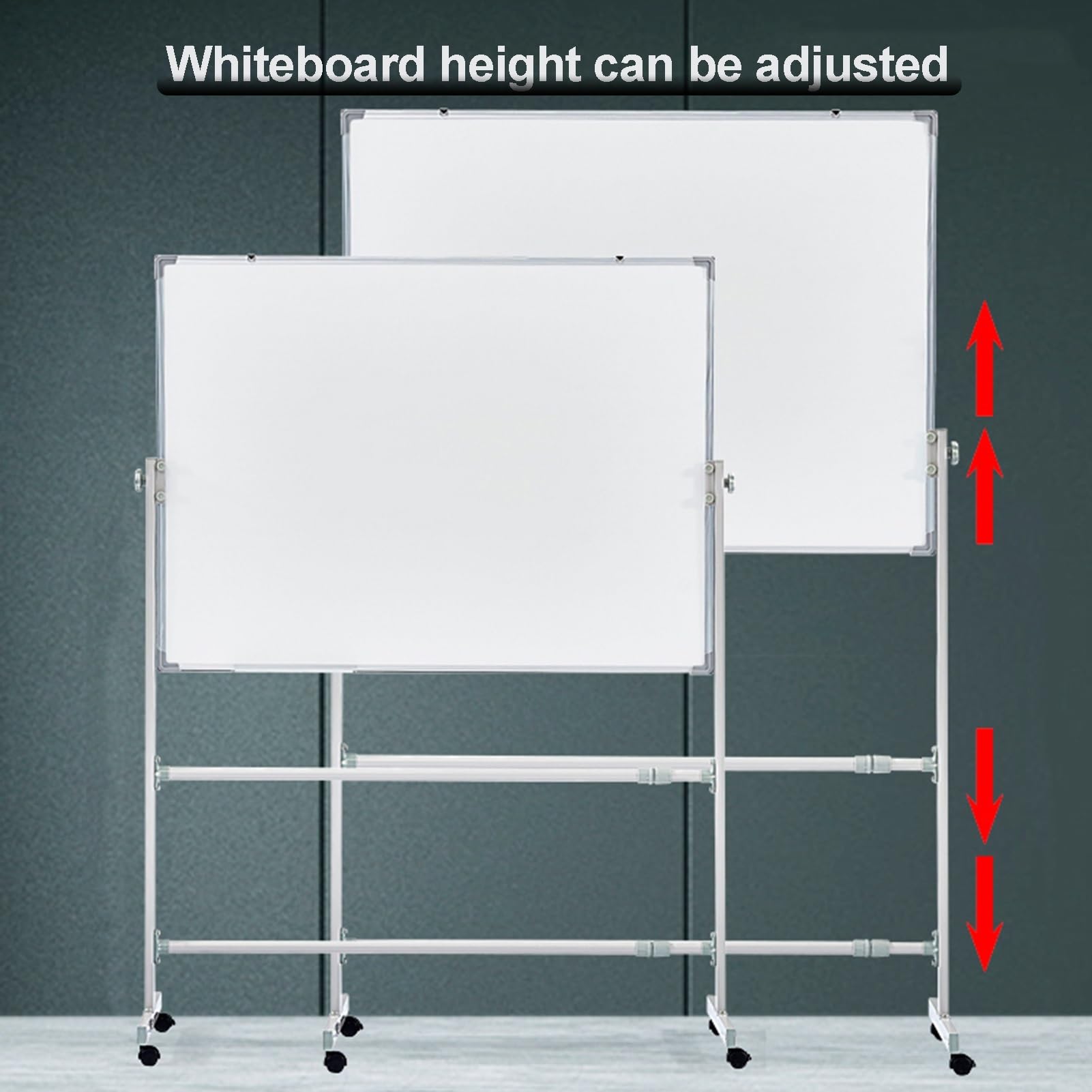 Height-Adjustable Double-Sided Mobile Whiteboard