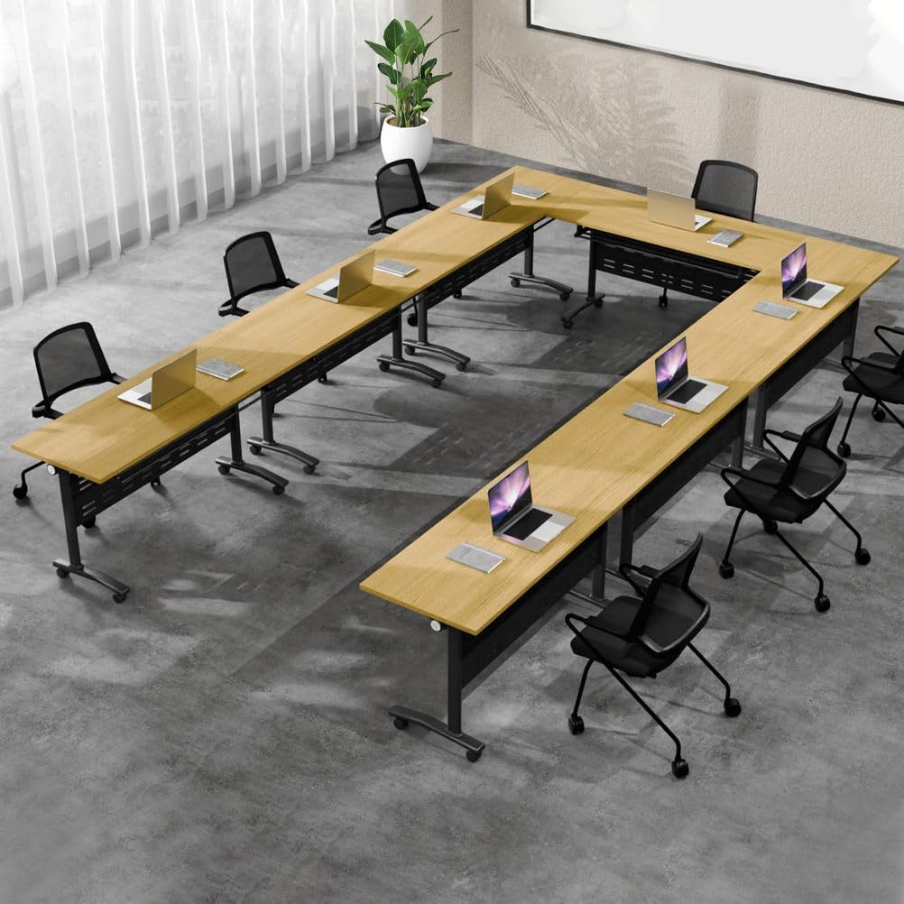 Foldable Mobile Conference Table with Wheels