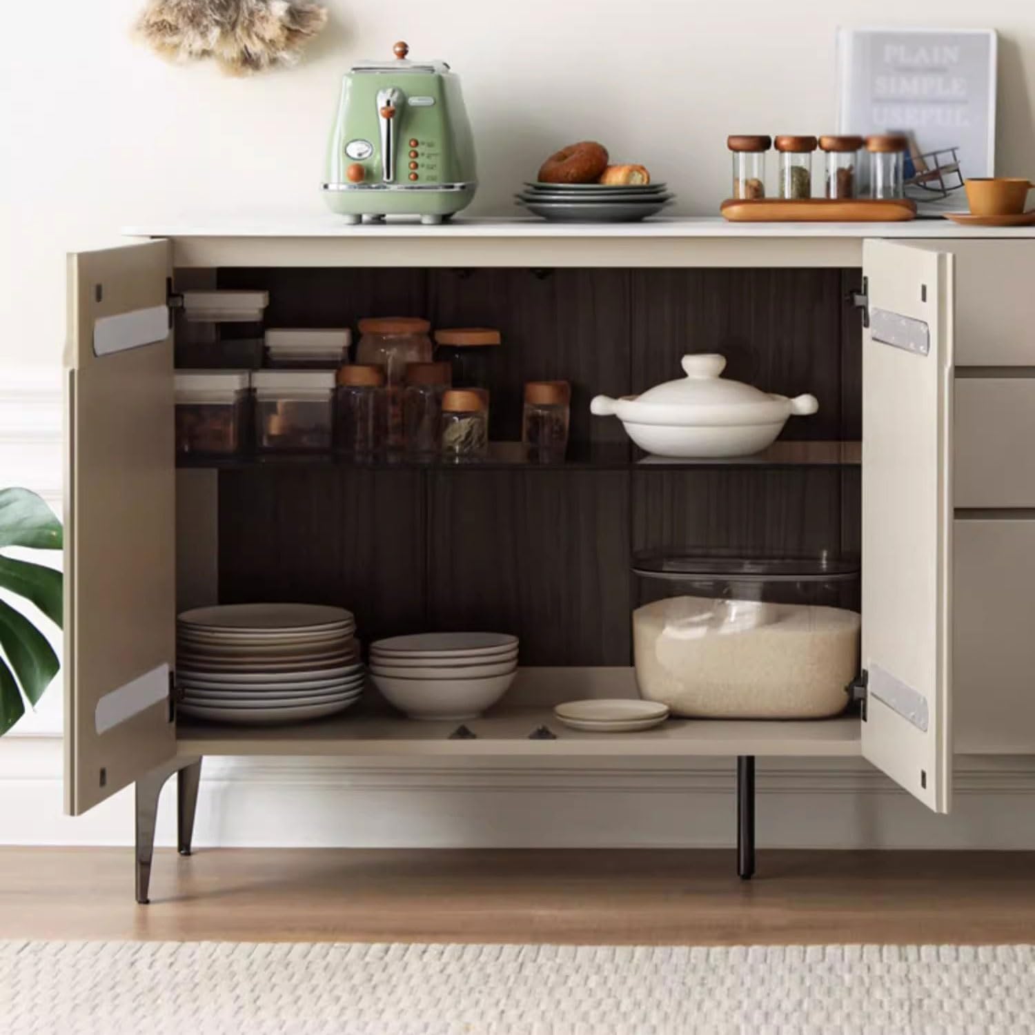 Modern Solid Wood Sideboard Storage Cabinet