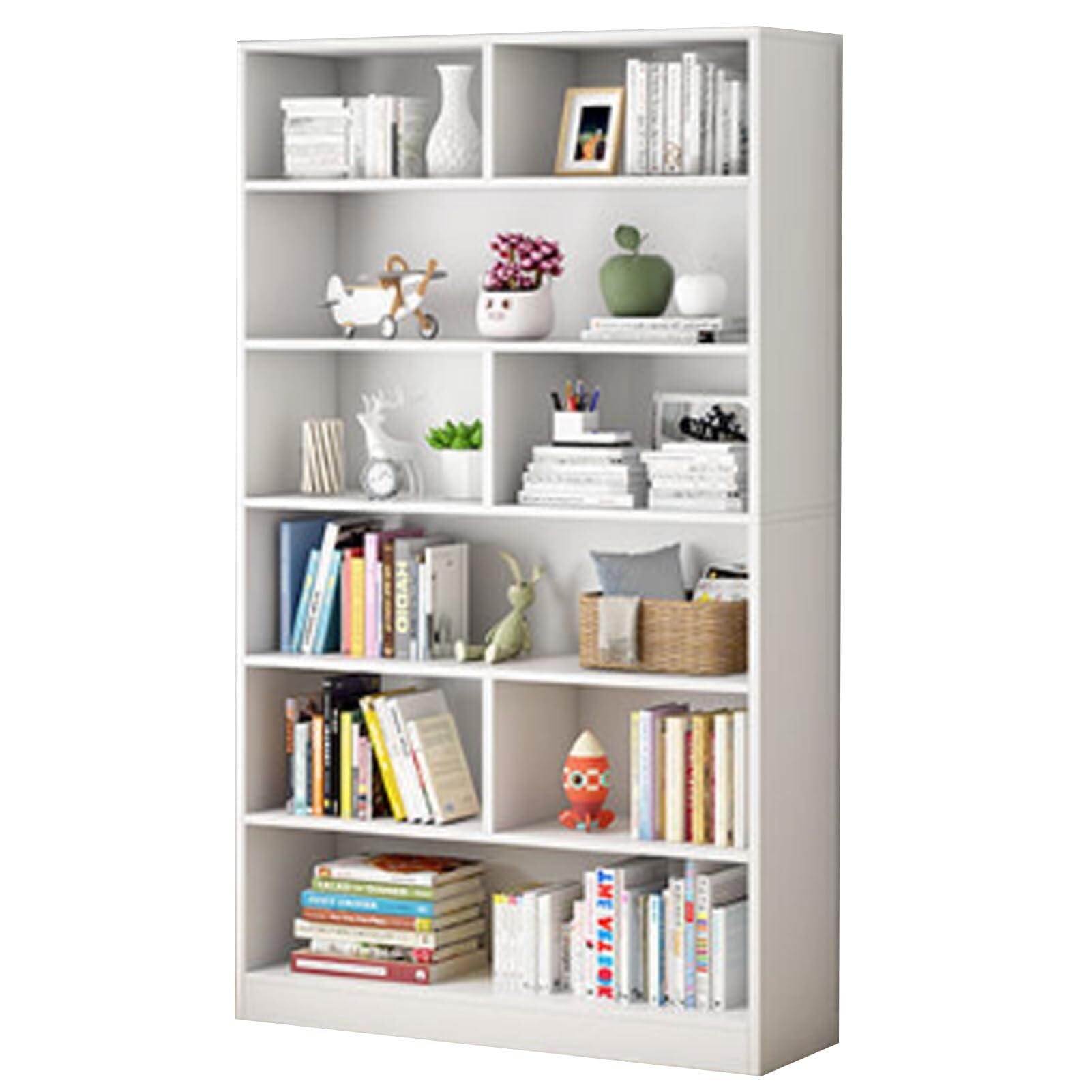 Industrial 6-Cube Bookcase with Storage Shelves