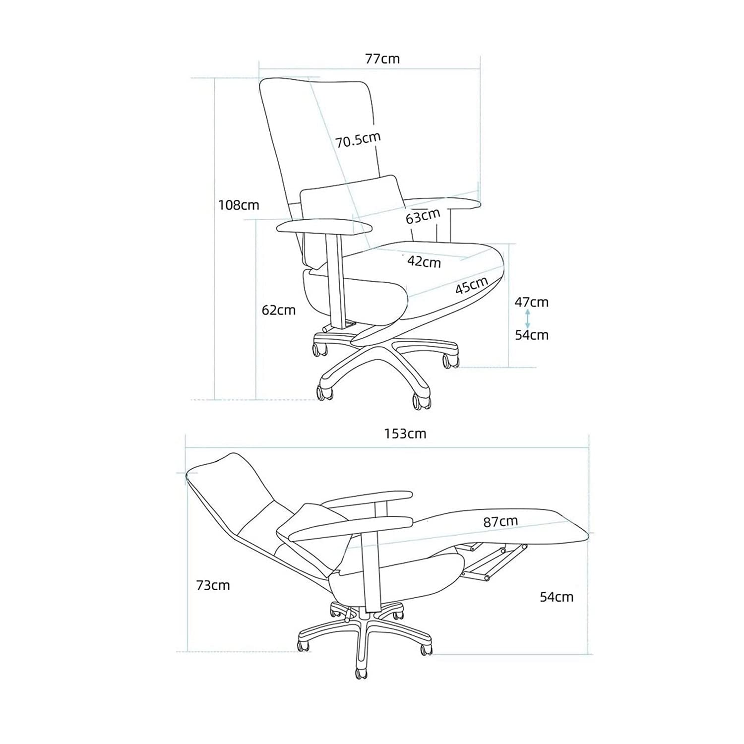 Ergonomic Executive Leather Office Chair