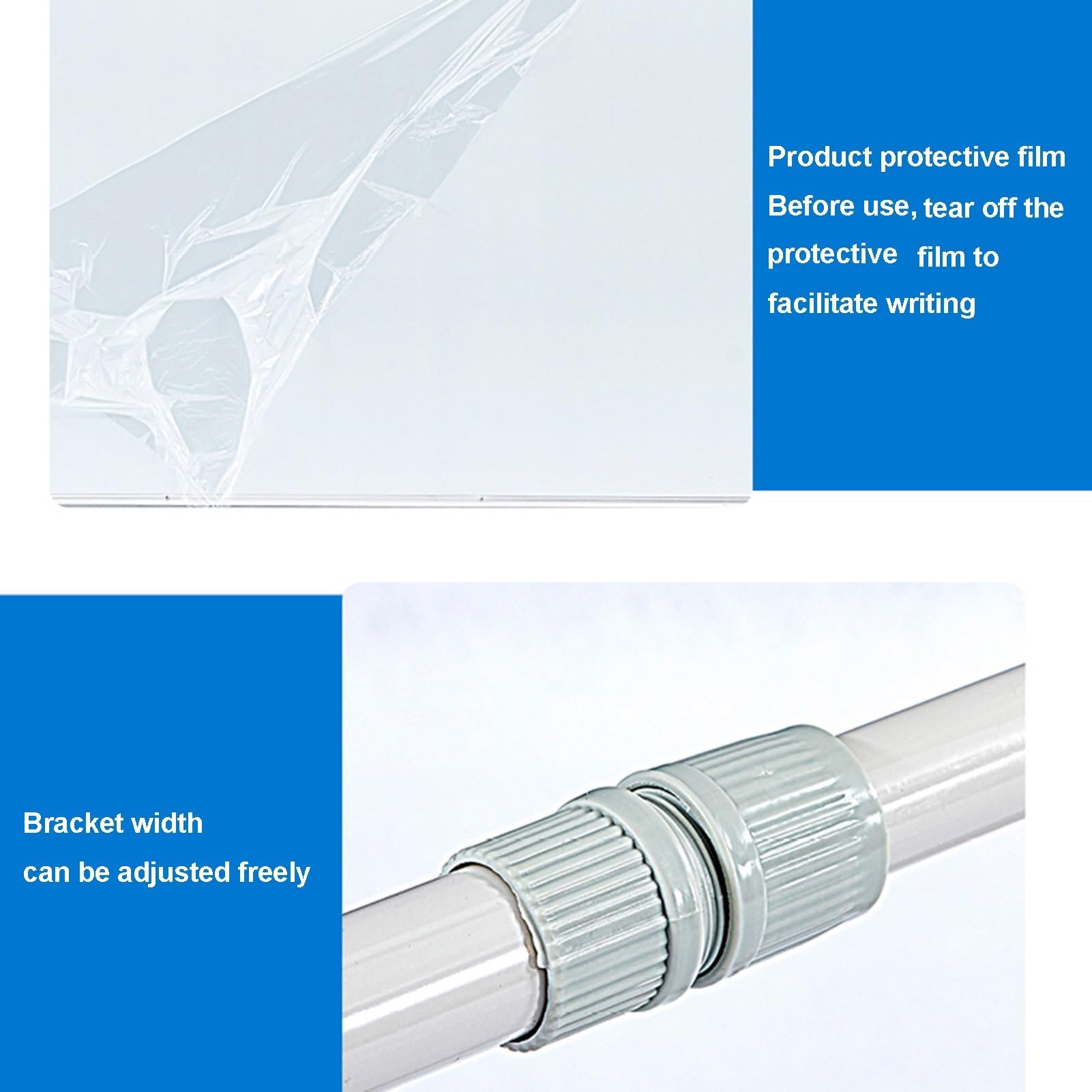 Height-Adjustable Double-Sided Mobile Whiteboard