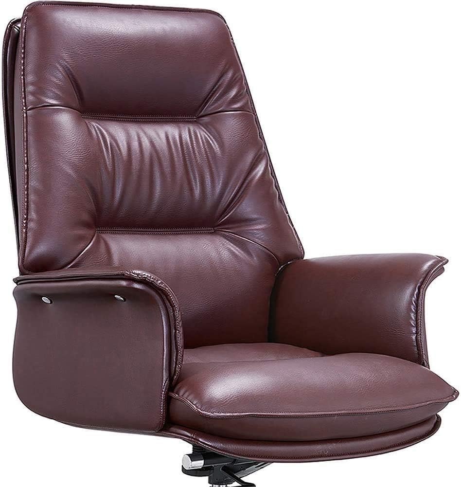 High-Back PU Leather Office Chair with Lumbar Support