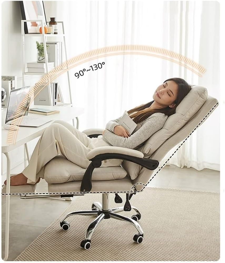 Executive PU Leather Office Chair with Footrest
