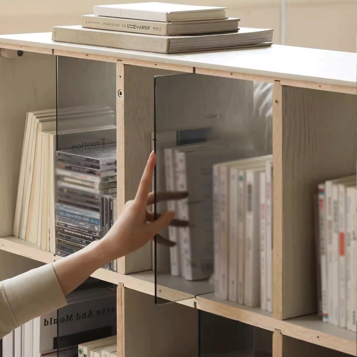 Solid Wood Open Bookcase Storage Shelf