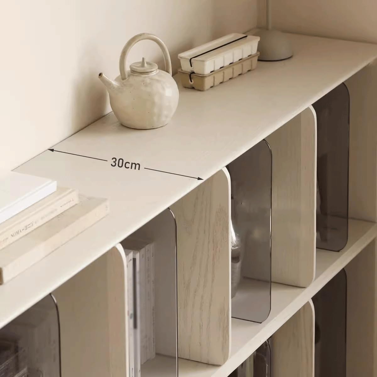 Solid Wood Open Bookcase Storage Shelf