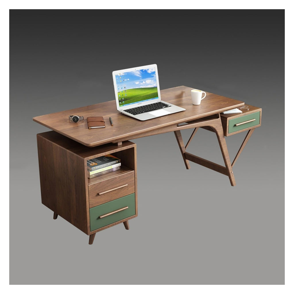 67" Computer Desk with Storage Cabinet & Drawer