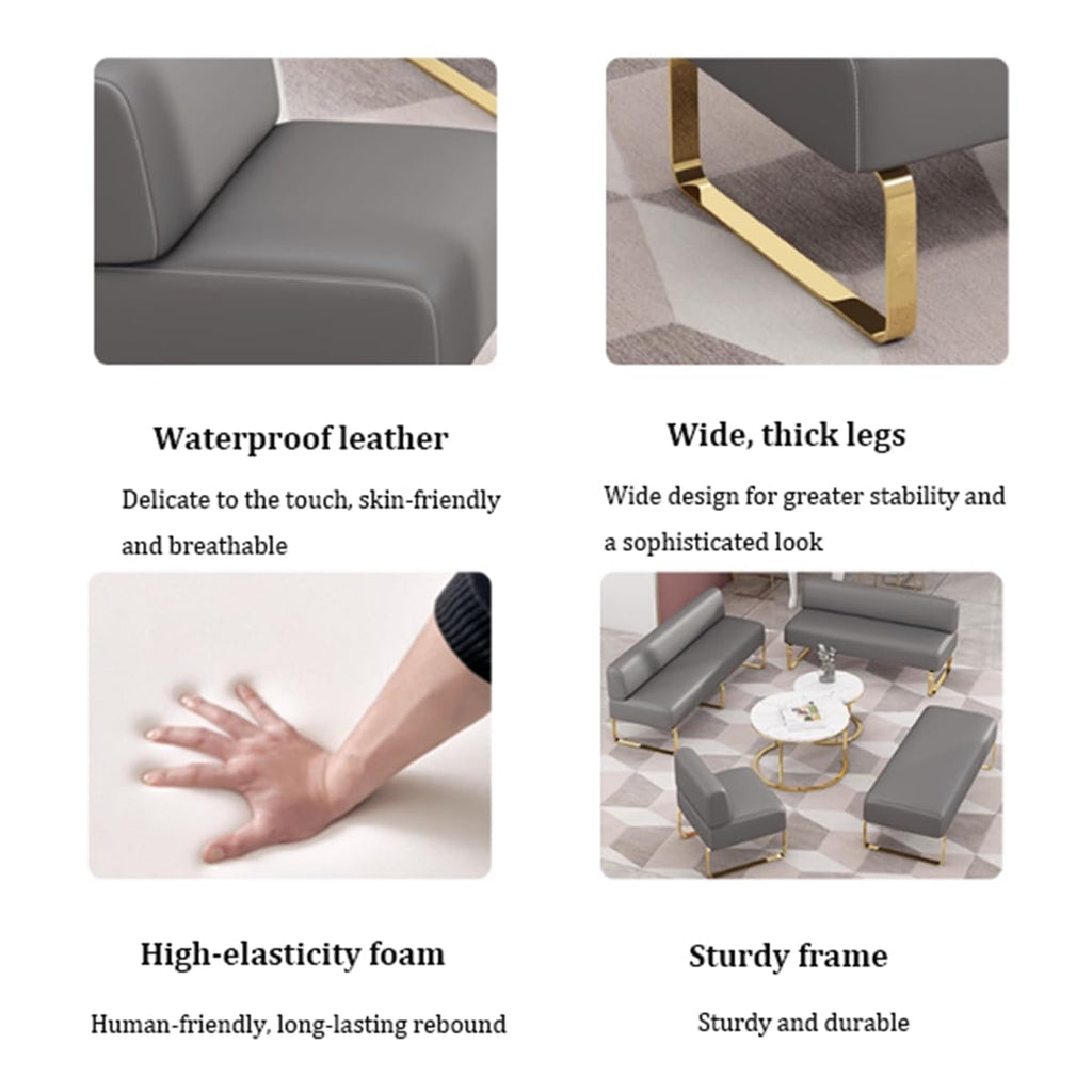 Reception Bench with Backrest for Waiting Areas
