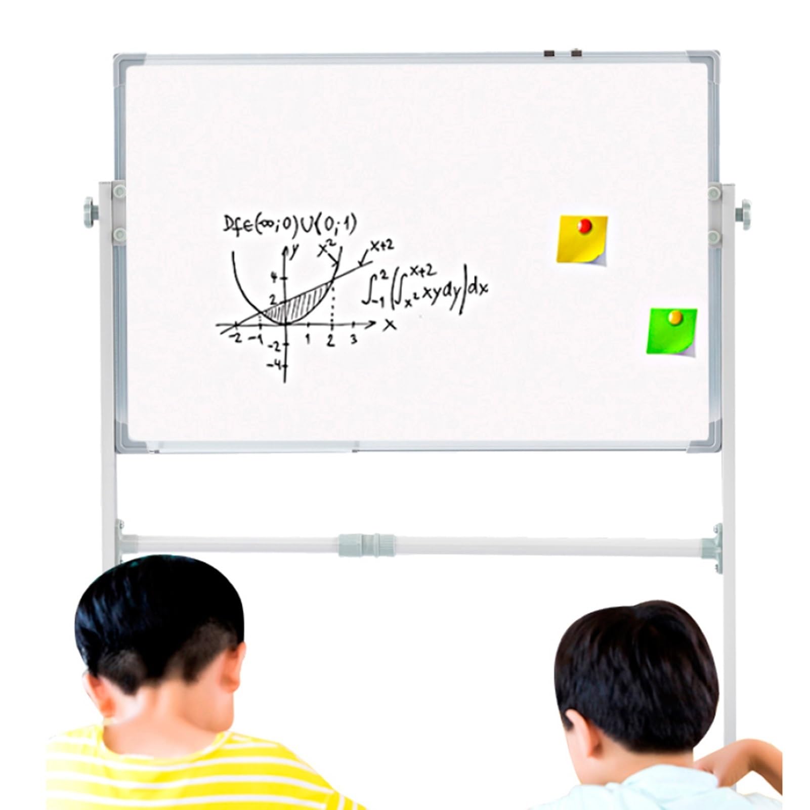 Height-Adjustable Double-Sided Mobile Whiteboard