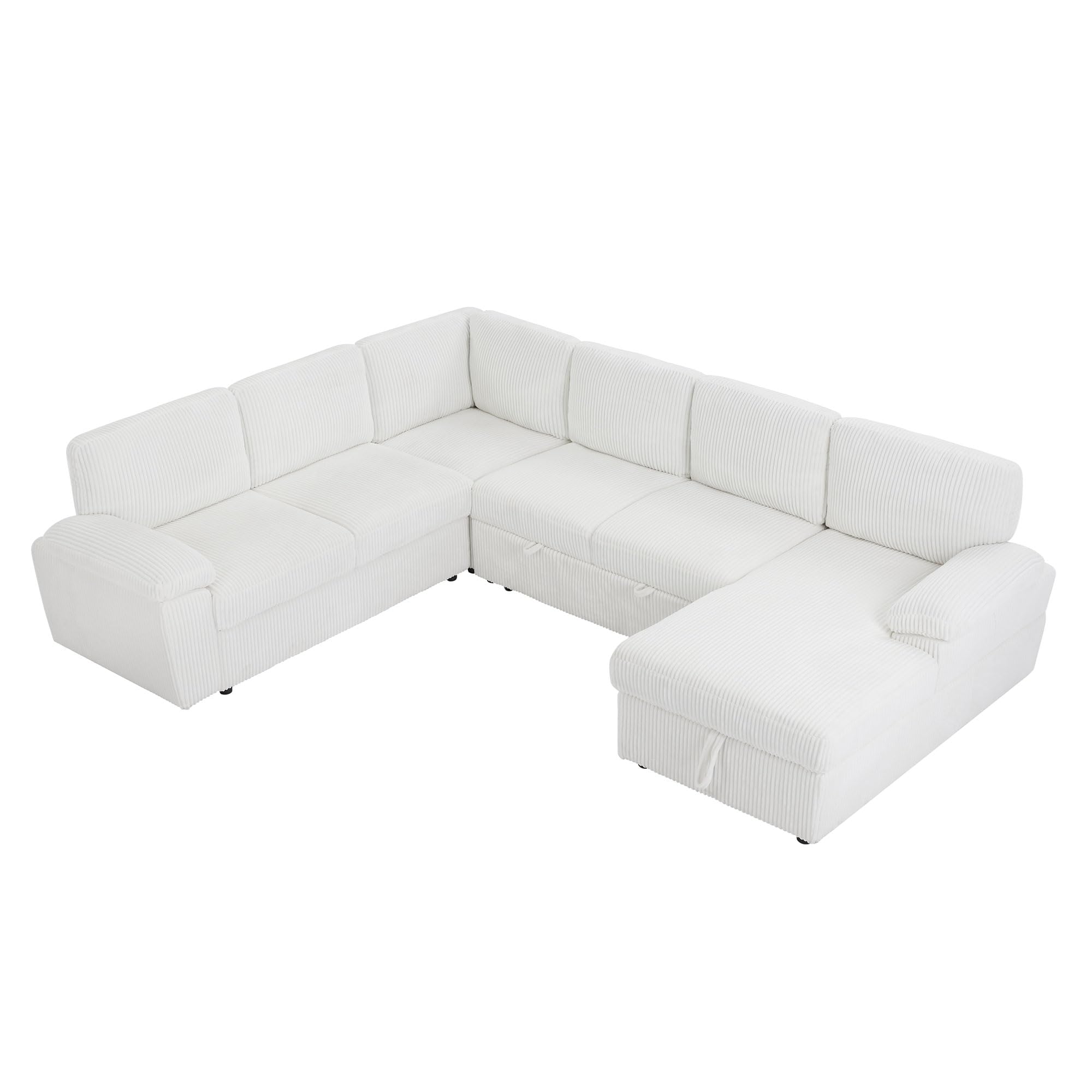 Modular Sleeper Sectional Sofa with Storage