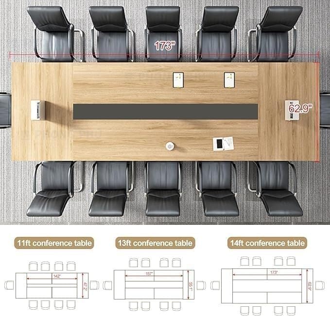 Folding Conference Table for 12–16 People with Wheels