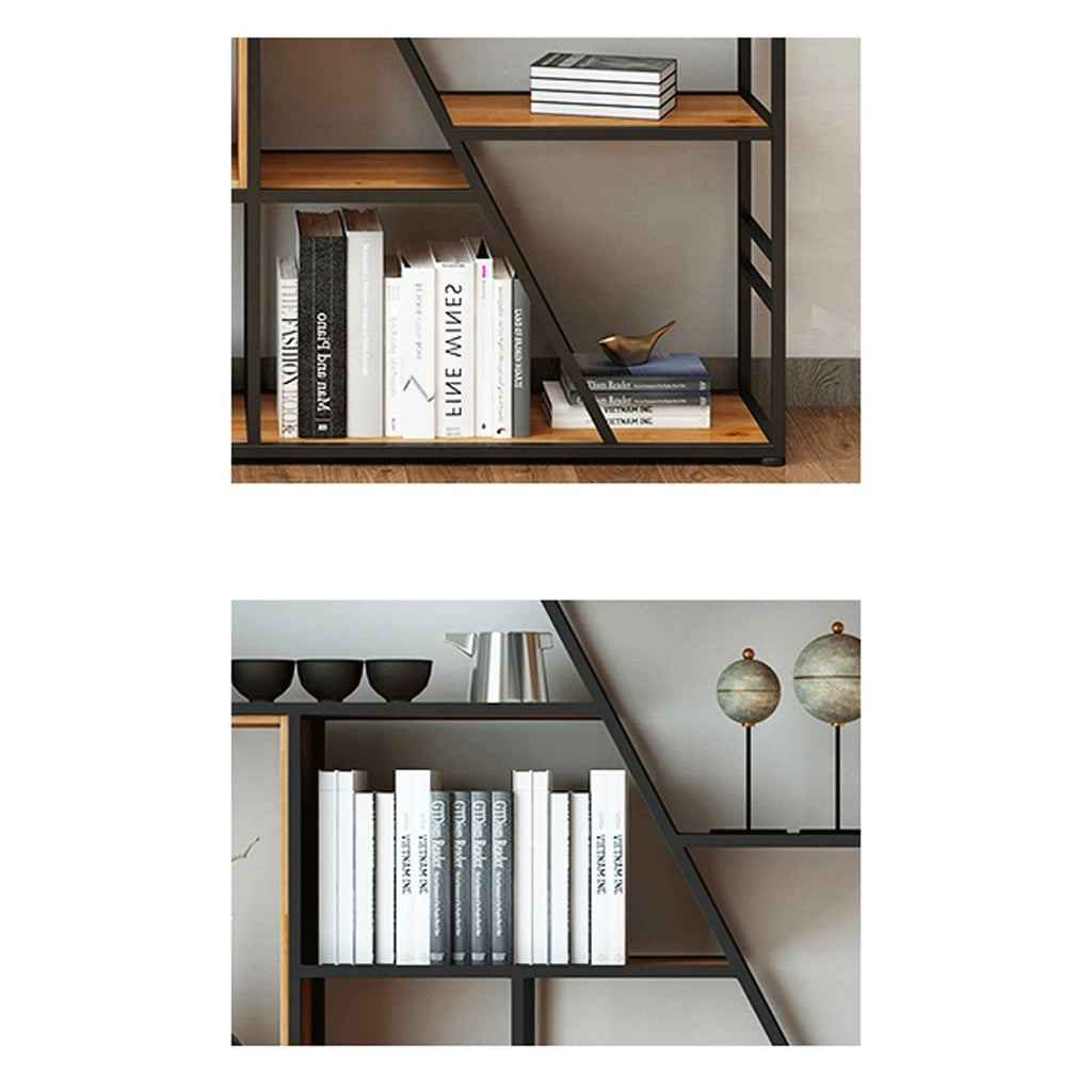 Multi-Layer Metal Bookshelf Storage Rack
