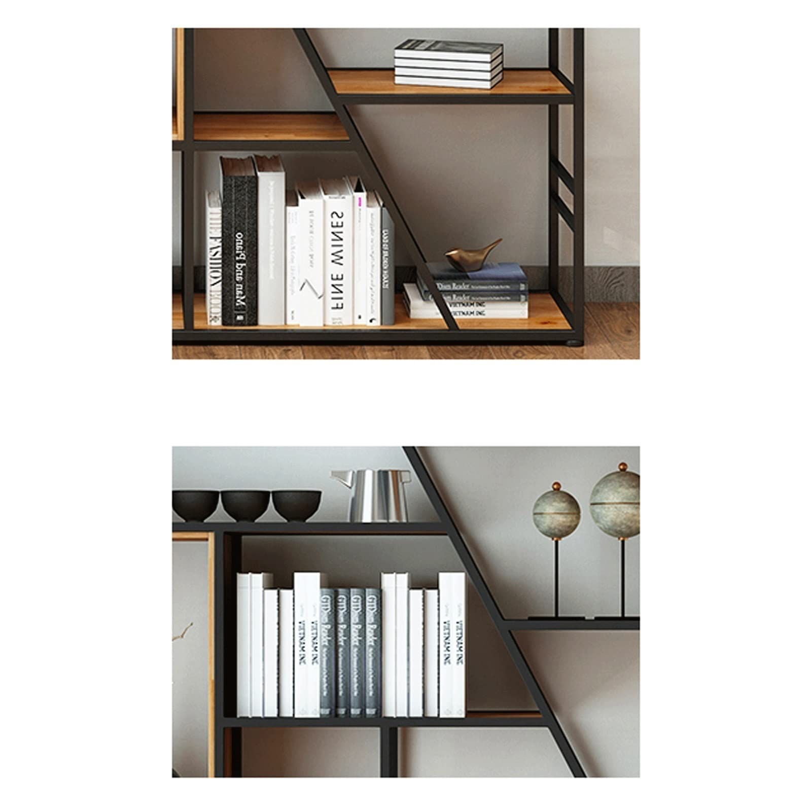 Multi-Layer Metal Bookshelf Storage Rack