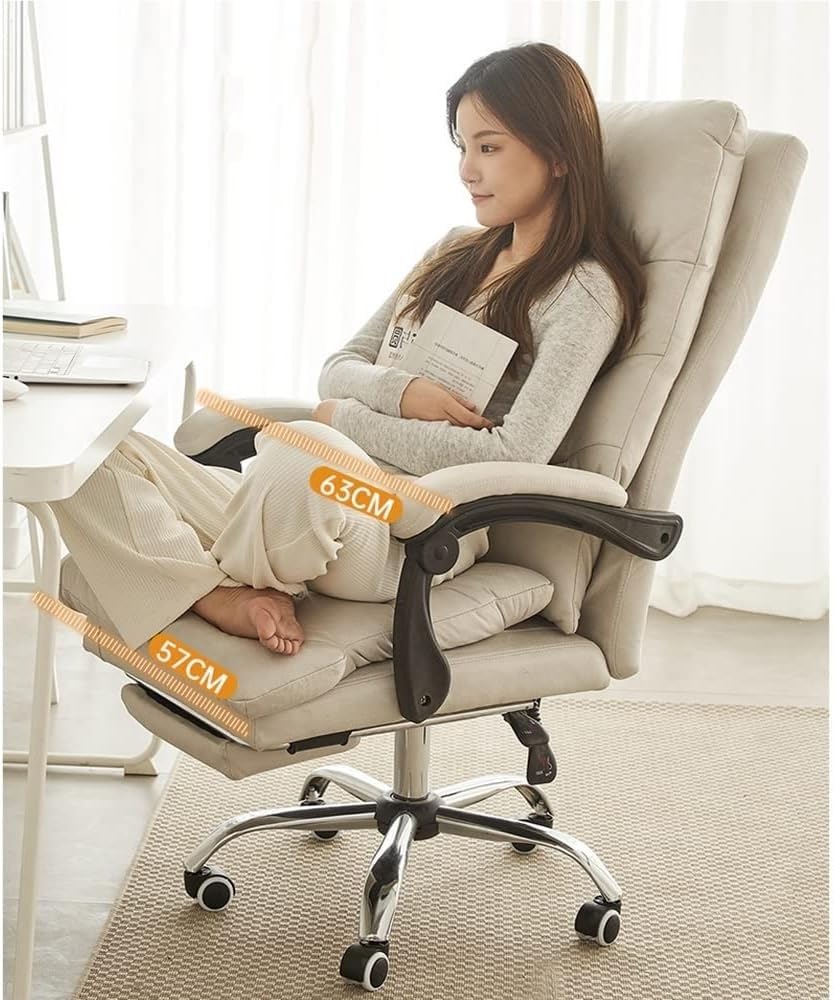 Executive PU Leather Office Chair with Footrest