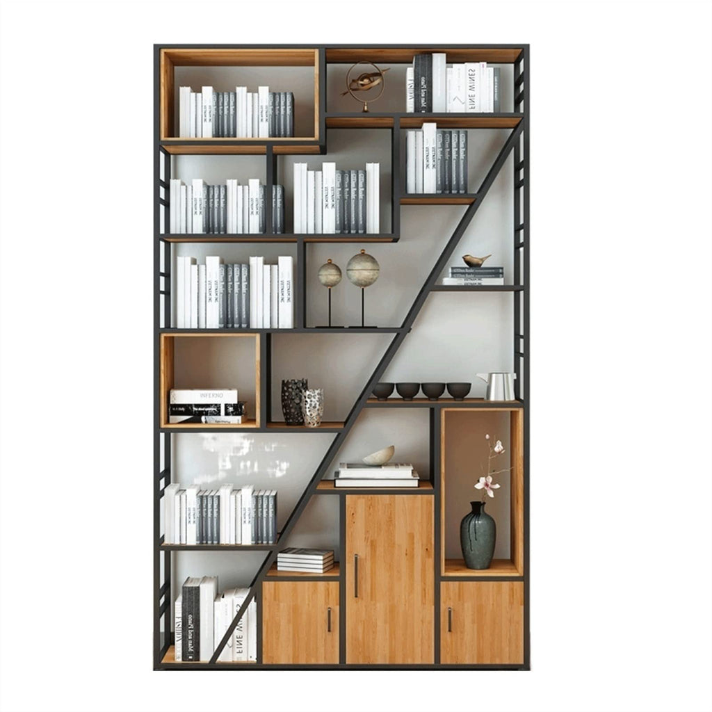 Multi-Layer Metal Bookshelf Storage Rack