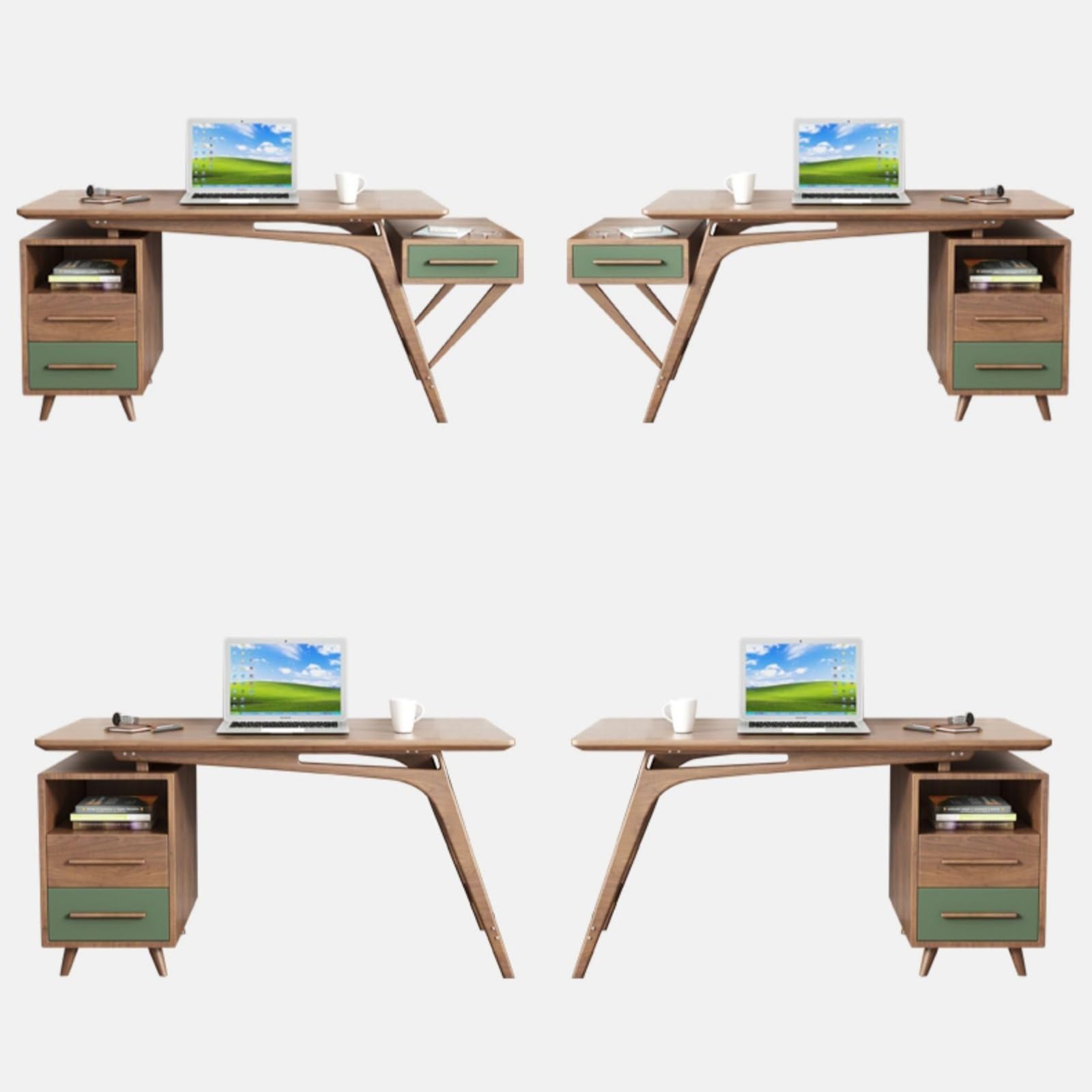 67" Computer Desk with Storage Cabinet & Drawer