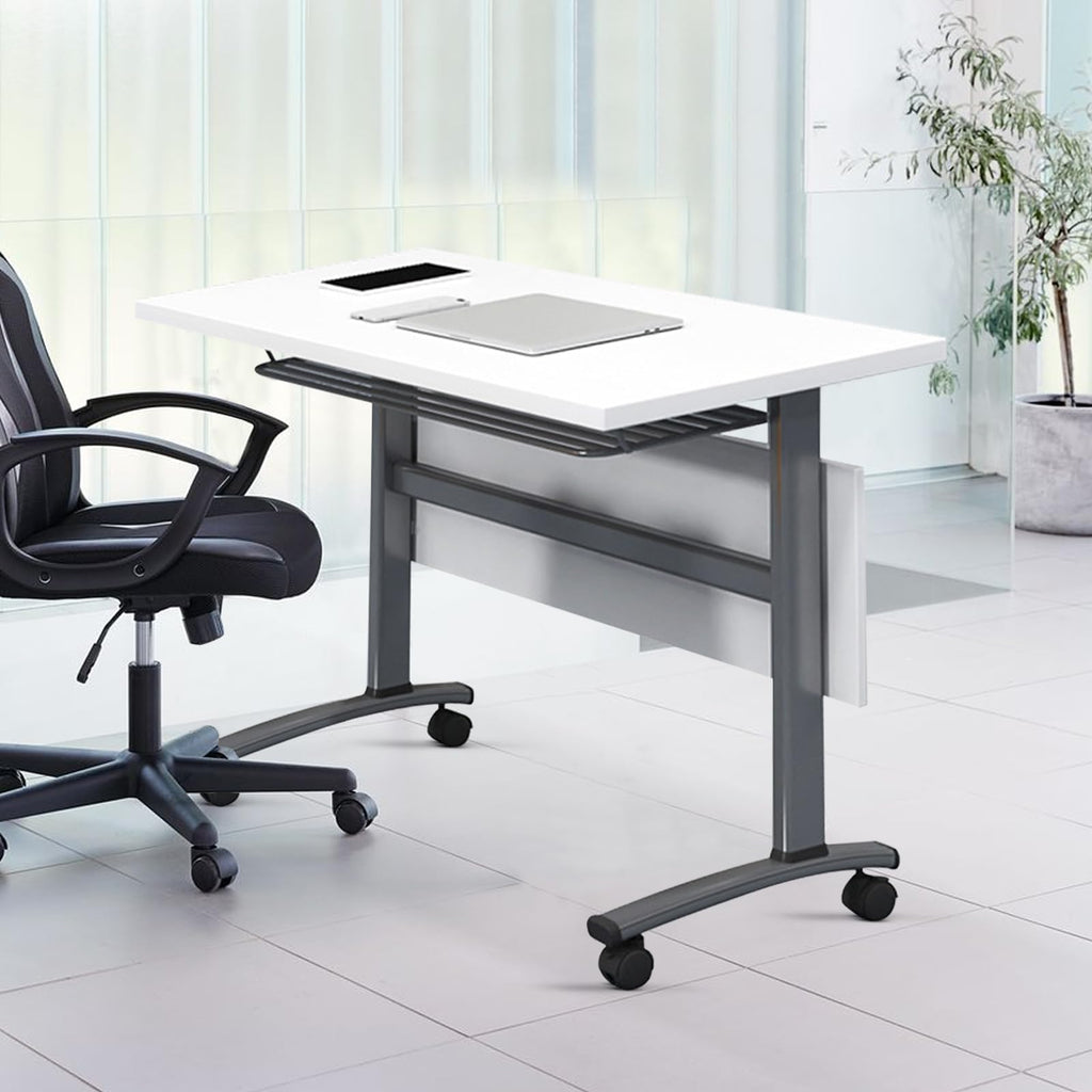 Mobile Folding Conference Table with Wheels