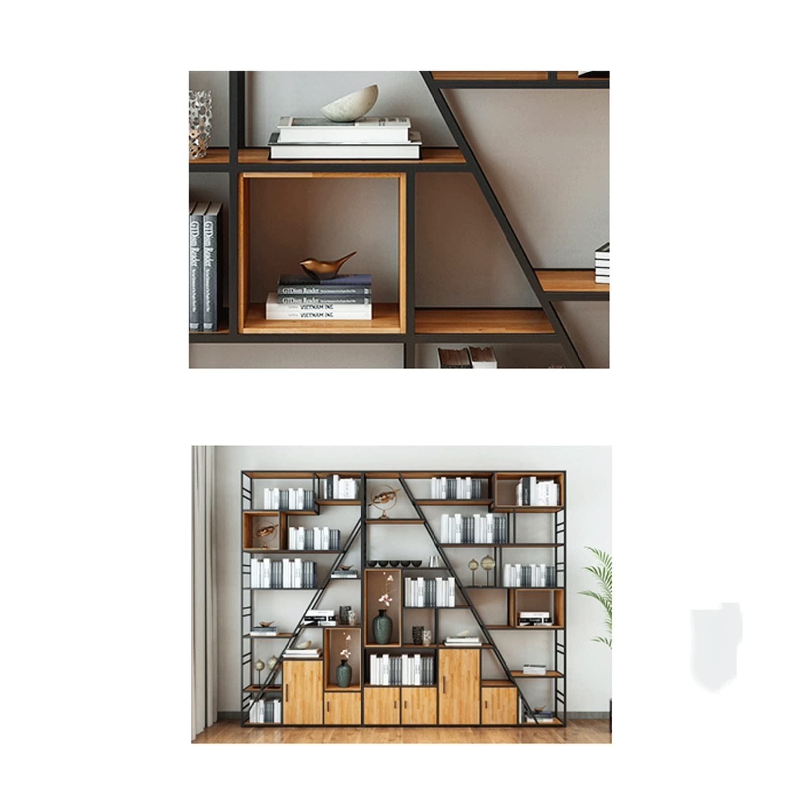 Multi-Layer Metal Bookshelf Storage Rack