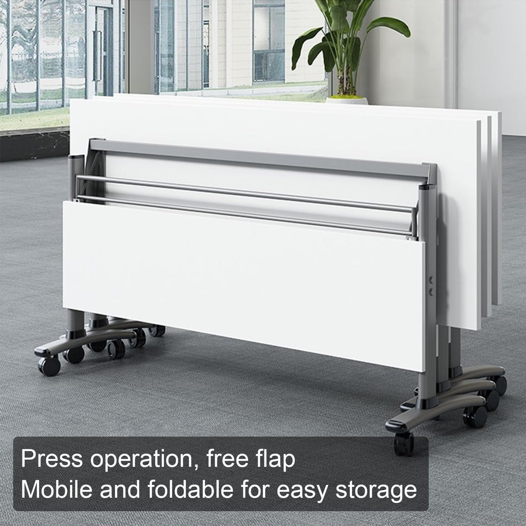 Mobile Folding Conference Table with Wheels
