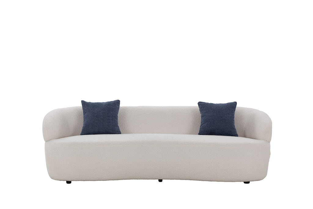 3-Seat Curved Cloud Sofa - Beige