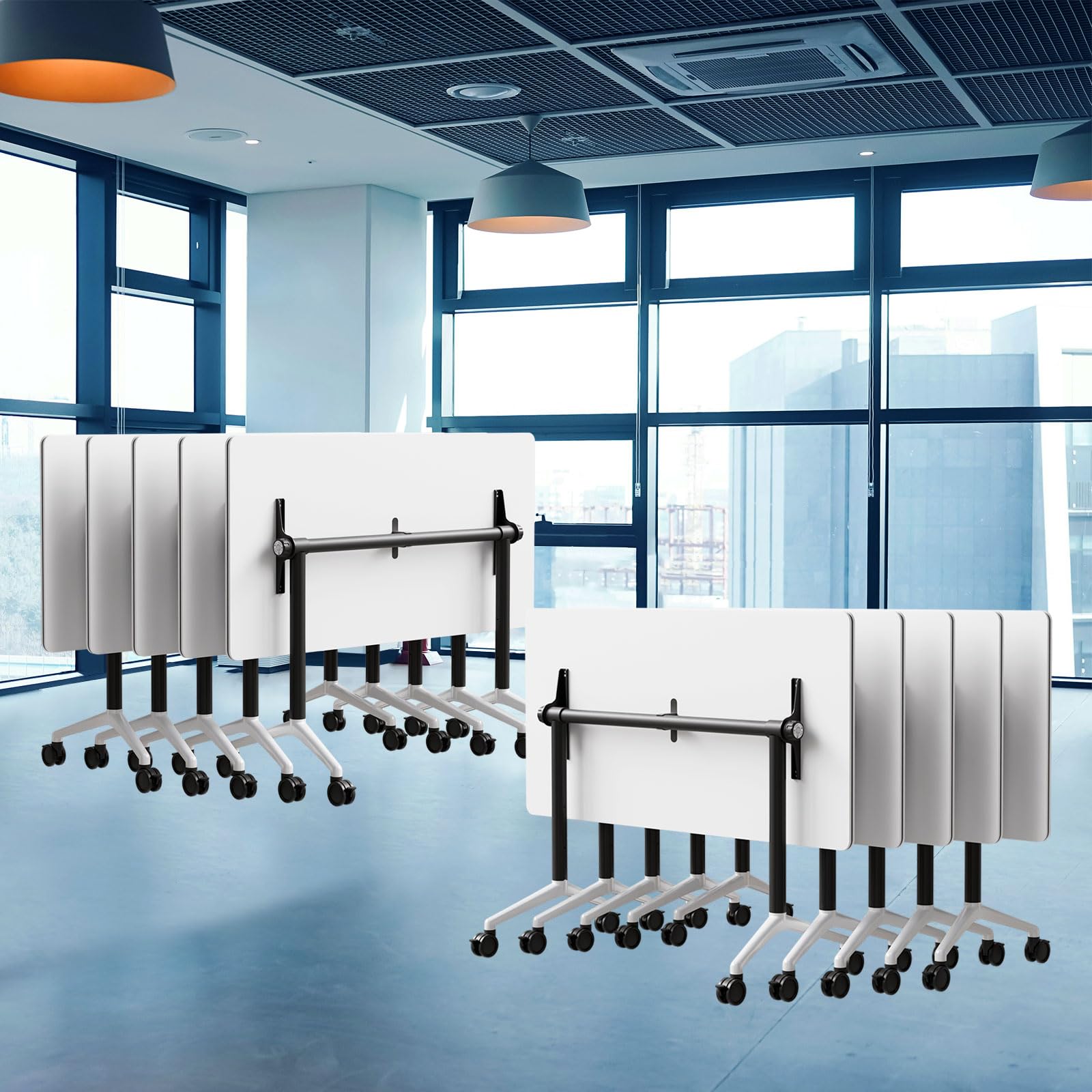 Modular Folding Conference Table with Wheels