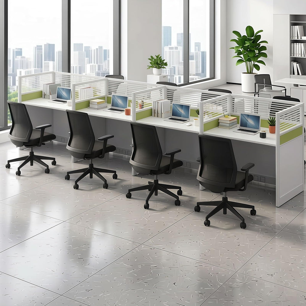 Modular Office Workstation Desk with Privacy Panels